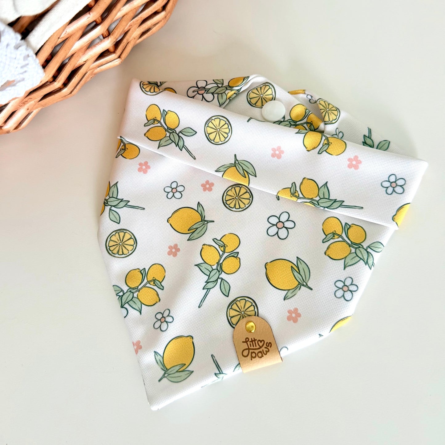 Lemon Bloom Dog Bandana
