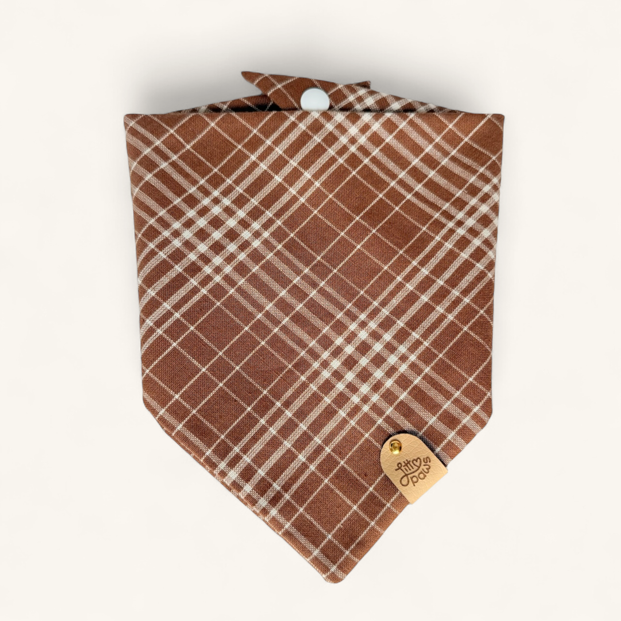 Brown Plaid Dog Bandana
