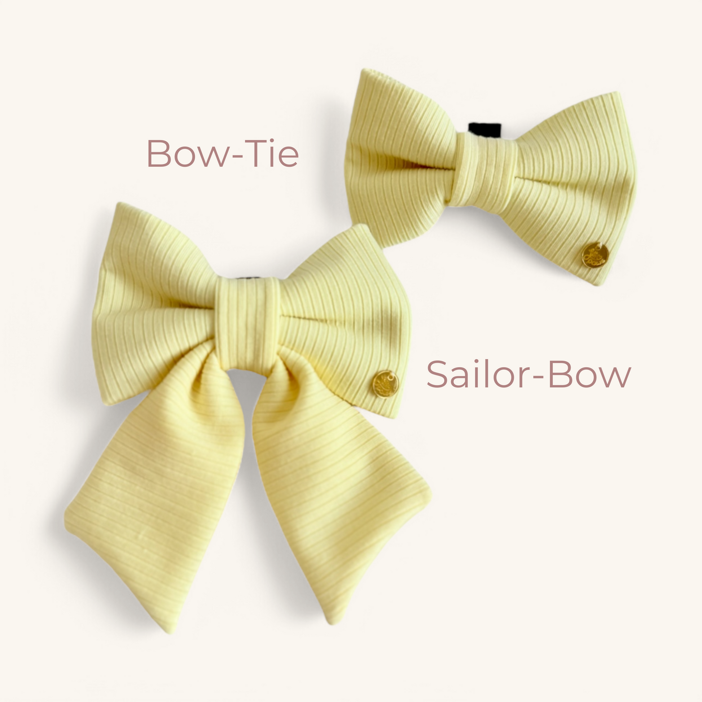 Springtime Sunshine - Yellow Knit Dog Bow