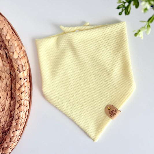 Springtime Sunshine - Yellow Knit Dog Bandana