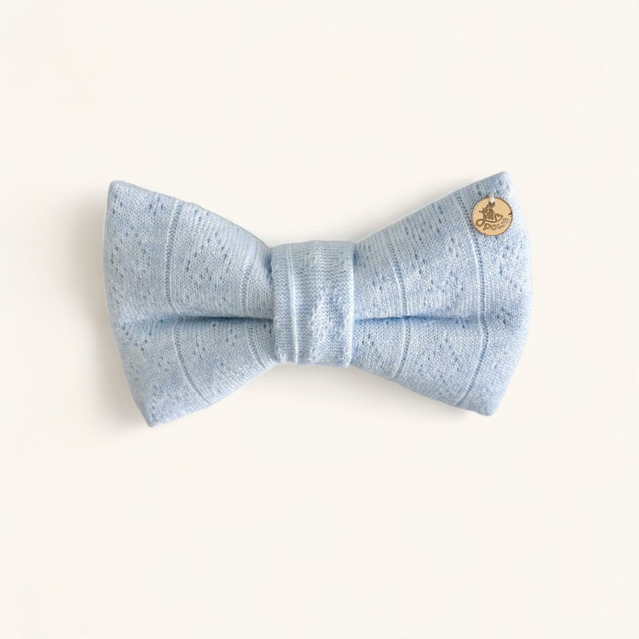 Blue Knit Pet Bow