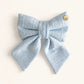 Blue Knit Pet Bow