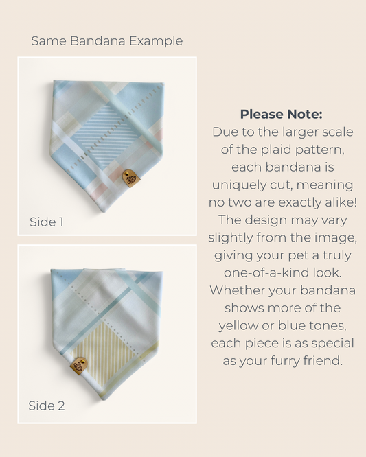 Spring Plaid Dog Bandana