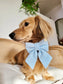 Blue Knit Pet Bow