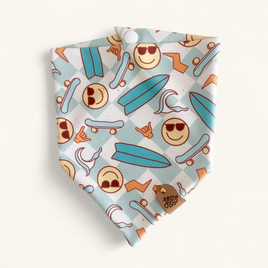 Retro Surfing Pet Bandana