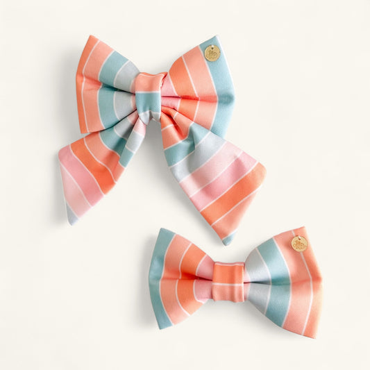 Summer Stripes Pet Bow