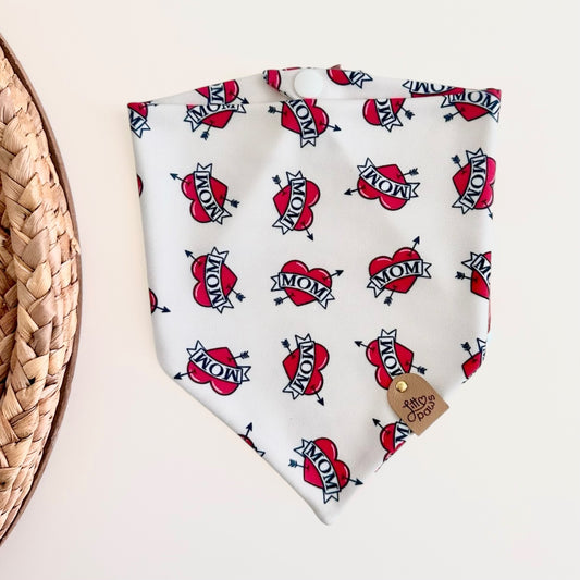 Mom Heart Tattoo Pet Bandana
