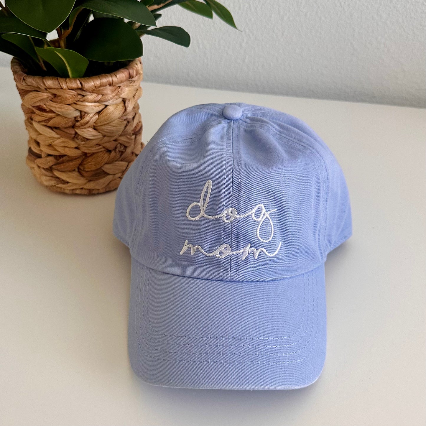 Blue Dog Mom Embroidery Hat