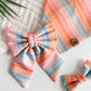 Summer Stripes Pet Bow