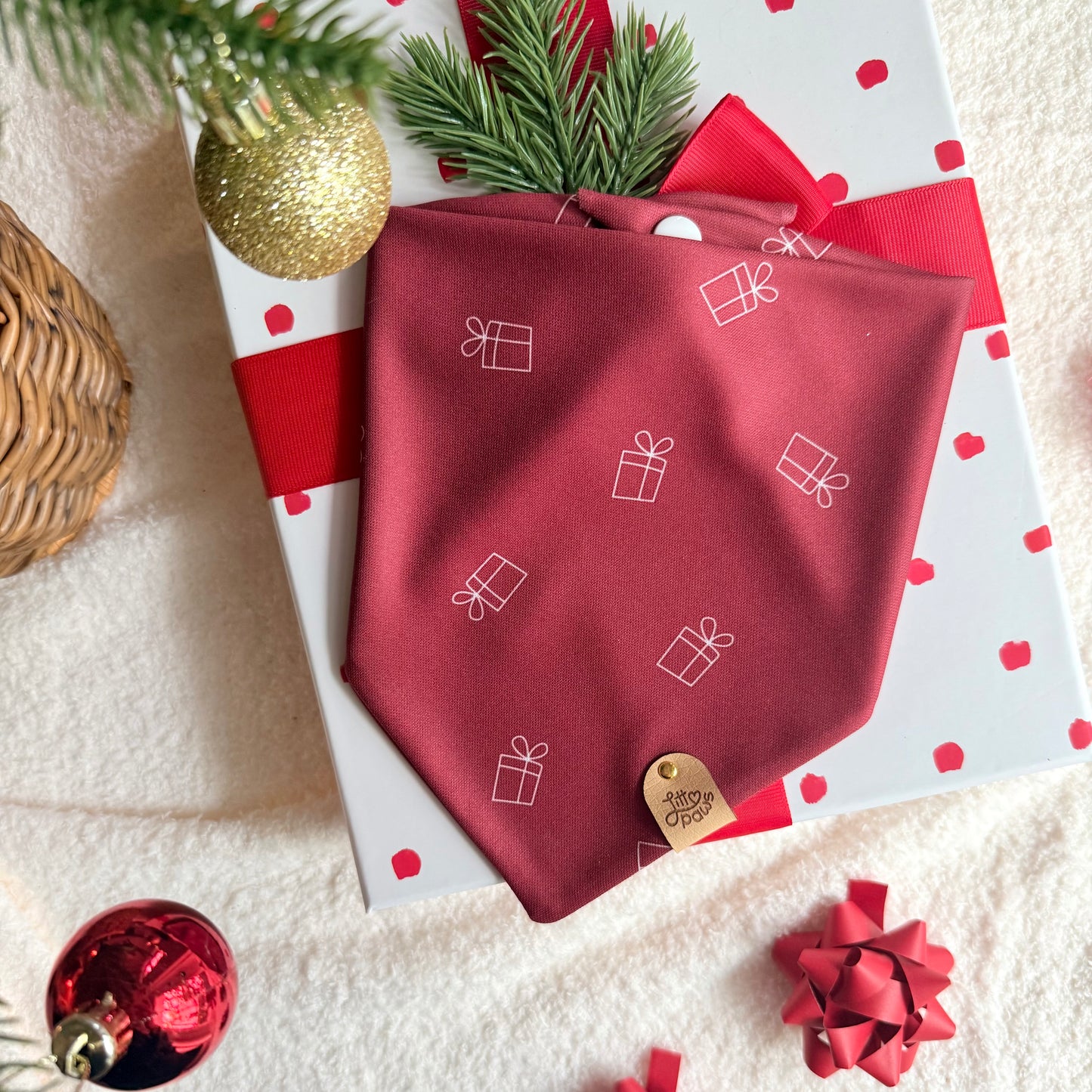 Holiday Gift Box Pet Bandana