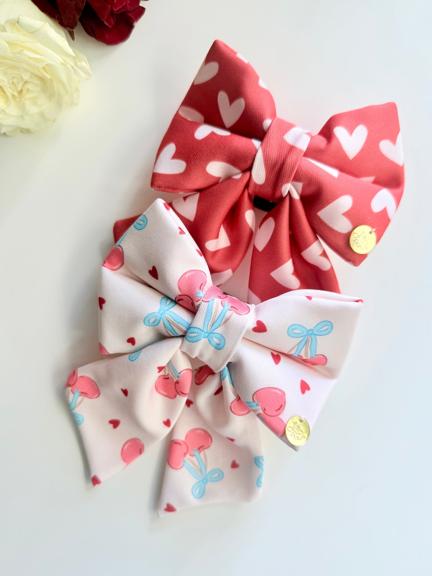 Sweetheart Cherries Pet Bow