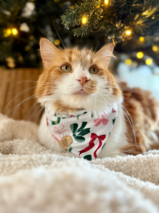 Christmas Bows Pet Bandana