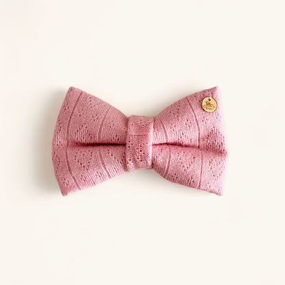 Pink Knit Pet Bow