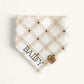 Neutral Stars Plaid Pet Bandana