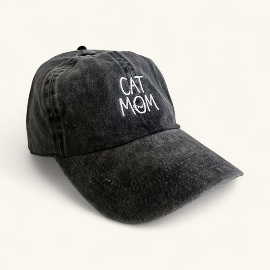 Cat Mom Embroidery Hat