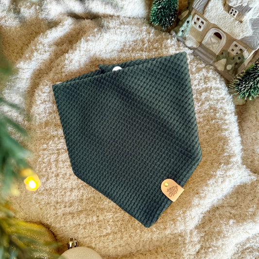 Christmas Green Knit Pet Bandana