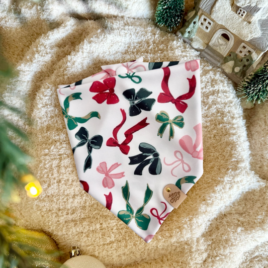 Christmas Bows Pet Bandana