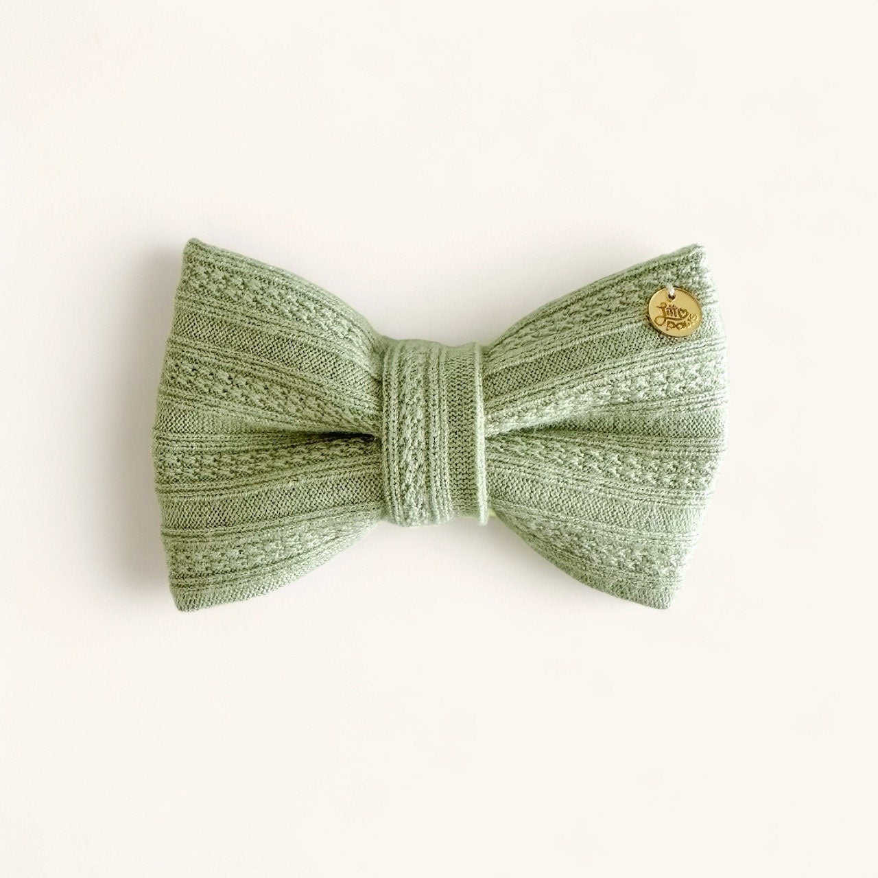 Green Knit Pet Bow