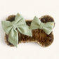 Green Knit Pet Bow