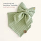 Green Knit Pet Bow