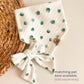 White and Green Polka Dot Knit Pet Bandana