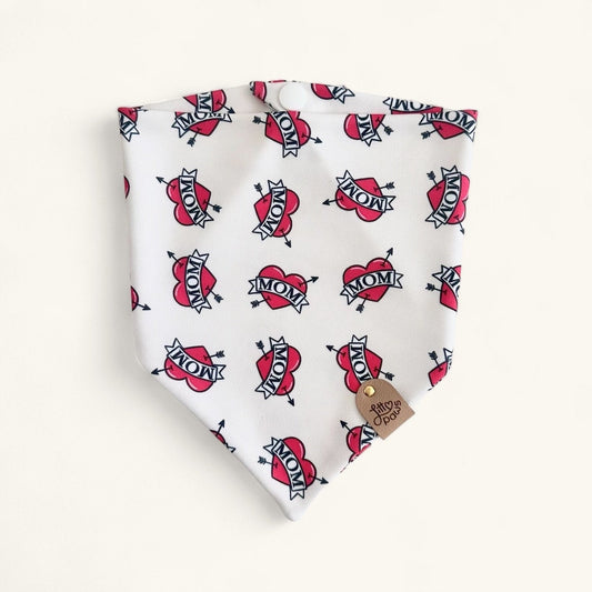 Mom Heart Tattoo Pet Bandana